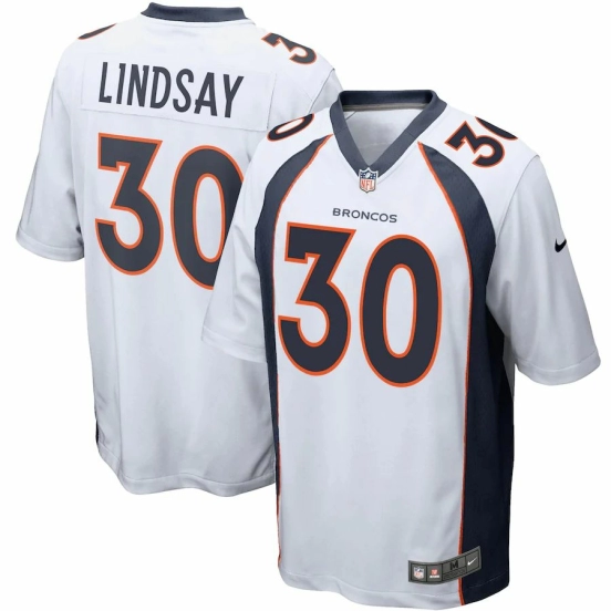 Men's Phillip Lindsay White Player Limited Team Jersey