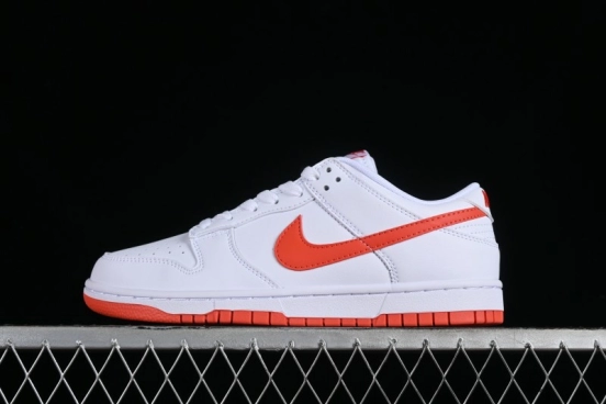 Nike SB Dunk Low White Orange Low-Top Casual Skateboarding Shoes - DV0831-103