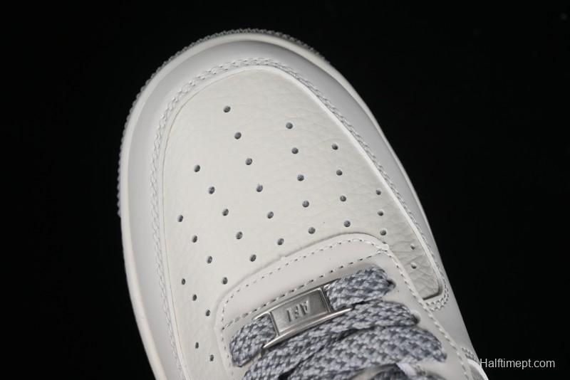Supreme x Nike Air Force 1 '07 Low Beige Grey Casual Skate Shoes - HD1968-018