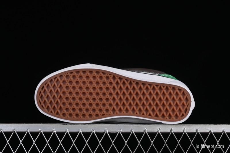 Vans Classics Knu Skool White Green Chunky Tongue Retro Sneakers - VN0009QCV0N