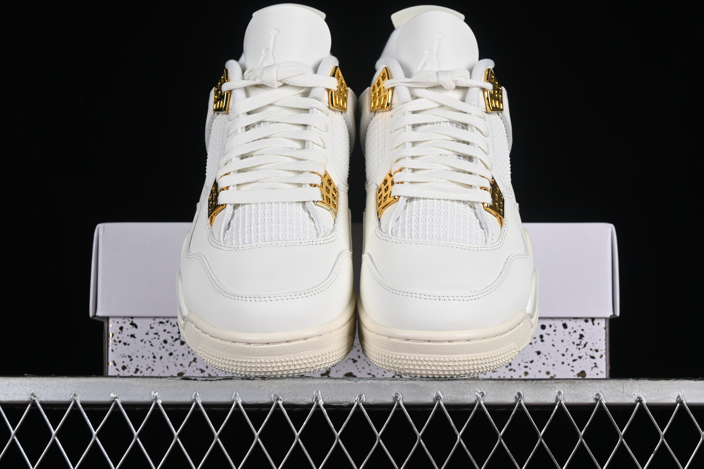 Nike Air Jordan 4 Retro Metallic Gold Basketball Shoes - AQ9129-170