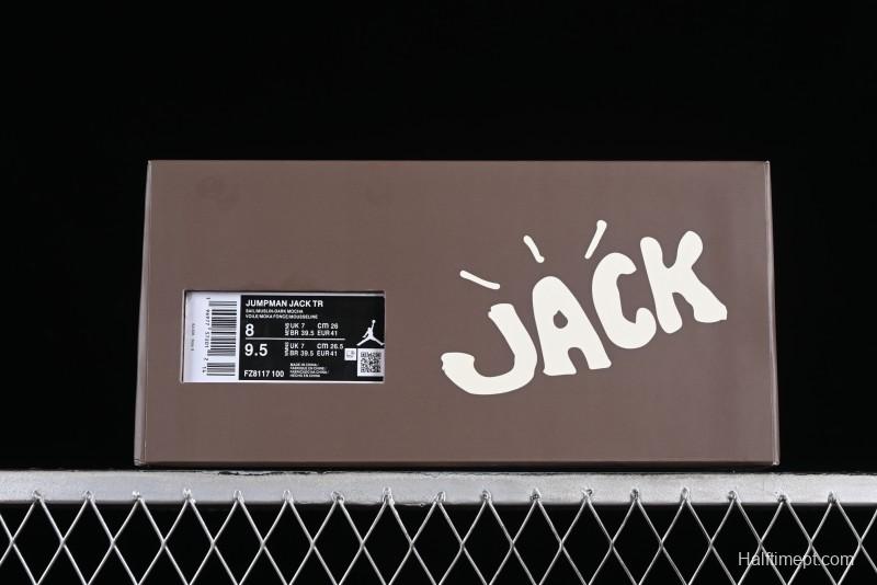 Nike Travis Scott x Jordan Jumpman Jack TR "University Red" Basketball Shoes with Magic Strap - FZ8117-100