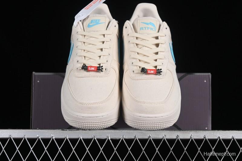 Nike RTFKT x Nike Air Force 1 Low Casual Sneakers with Full-Length Air Cushion - FQ3954-100