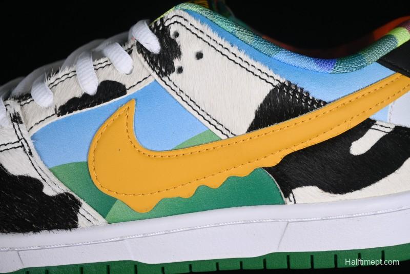 Nike Ben & Jerry's x Nike SB Dunk Low Pro QS "Chunky Dunky" Classic Casual Skate Shoes - CU3244-100