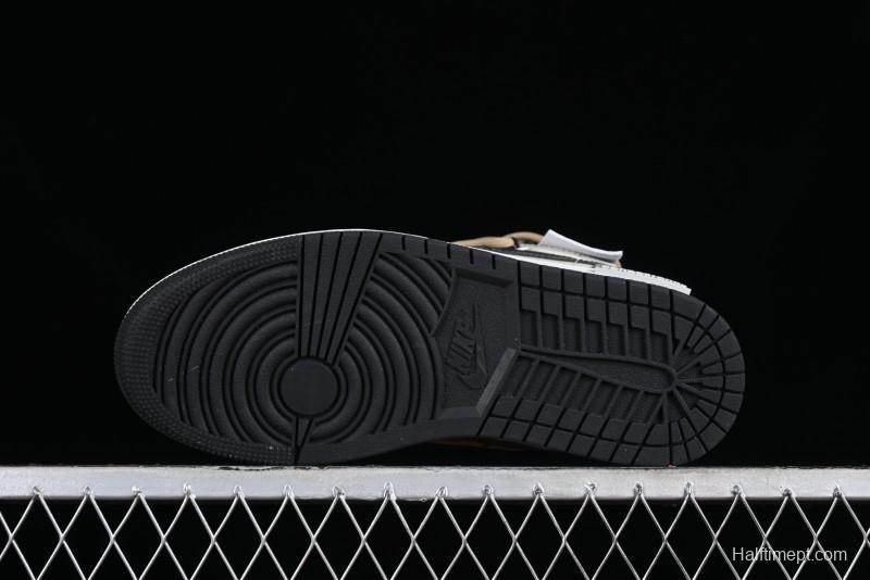 Nike Air Jordan 1 Low Customized Panda Mischief Jungle Adventure Casual Sneakers - 553558-040