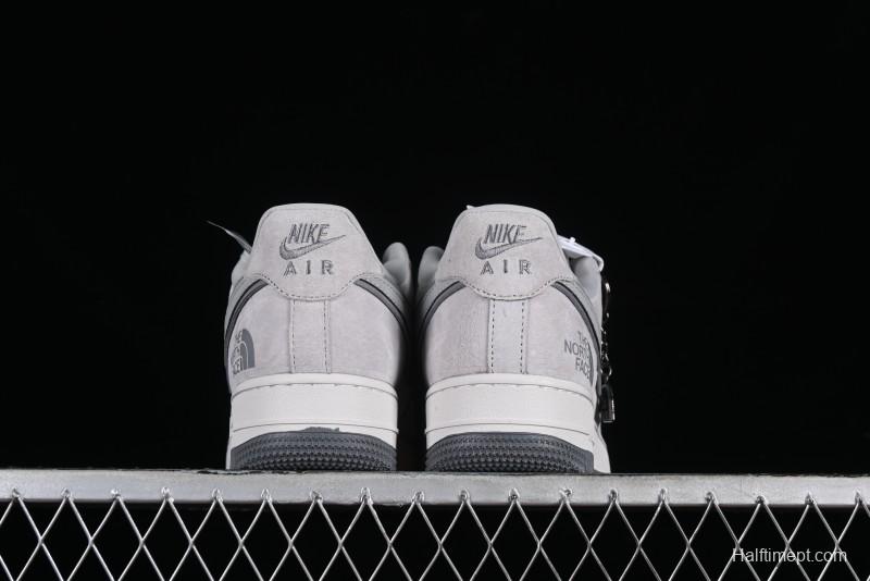 Nike Air Force 1 '07 Low The North Face CDG Collaboration - Light Grey Pigskin Low-Top Casual Sneakers - HD1968-016