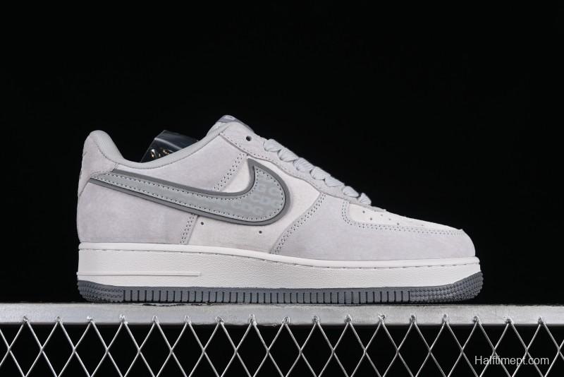 Nike Air Force 1 '07 Low The North Face CDG Collaboration - Light Grey Pigskin Low-Top Casual Sneakers - HD1968-016