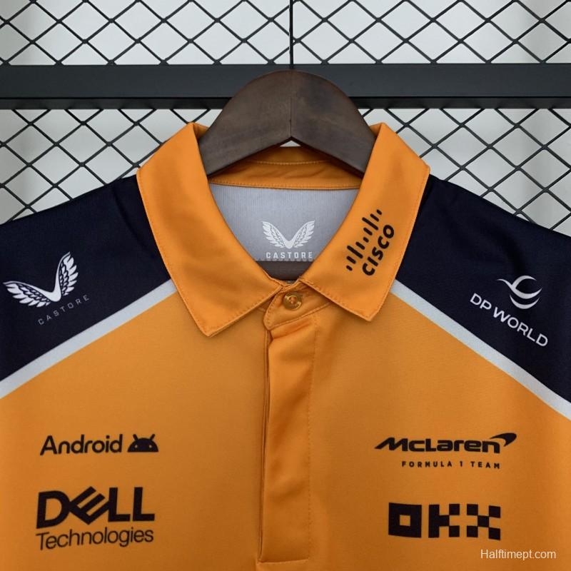 2025 Polo F1 Formula  Orange Mclaren  Jersey