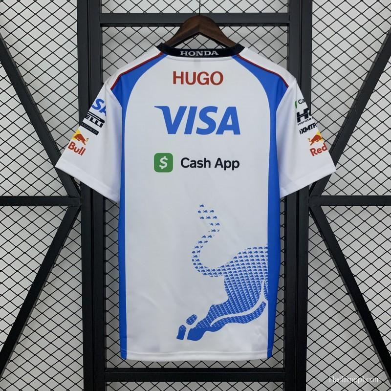 2025 F1 Formula RedBULL White/Blue T-Shirt