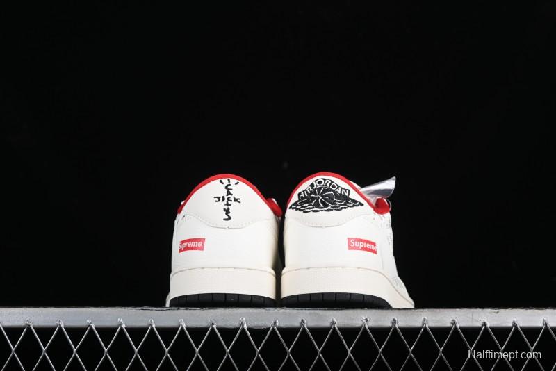 Nike Travis Scott x Fragment Design x Air Jordan 1 Low OG SP AJ1 Supreme Collaboration - YQ2088-67
