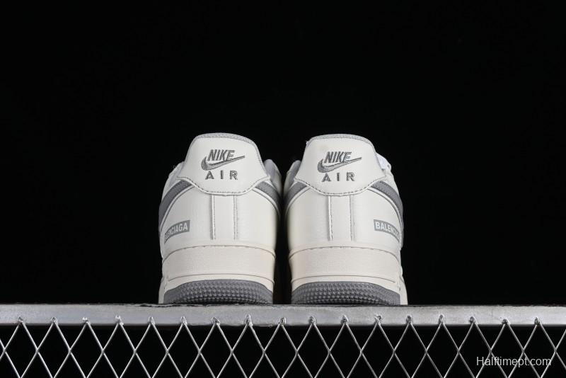 Balenciaga x Nike Air Force 1 '07 Low Triple Swoosh Beige Grey Casual Shoes - FR0538-091
