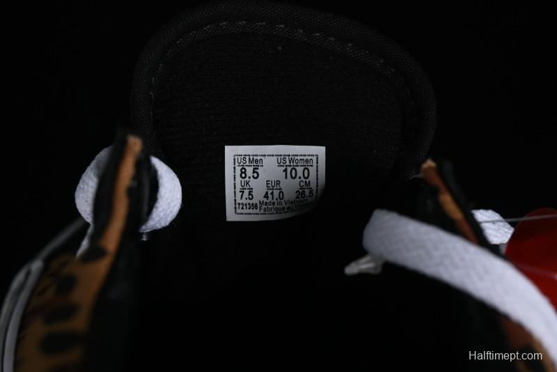 Vans Old Skool Classic Retro Low-Top Canvas Sneakers with Leopard Print and Slip-Resistant Sole - VN000CR5CJK