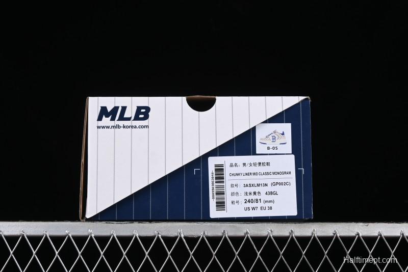 MLB Chunky Liner New York Yankees Lightweight Platform Sneakers with 6cm Height Increase - 3ASXLM13N43BGL