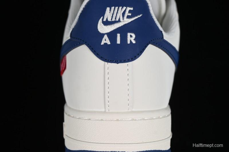 Supreme x Nike Air Force 1 '07 Low Collaboration Dark Blue Casual Sneakers - HD1968-025