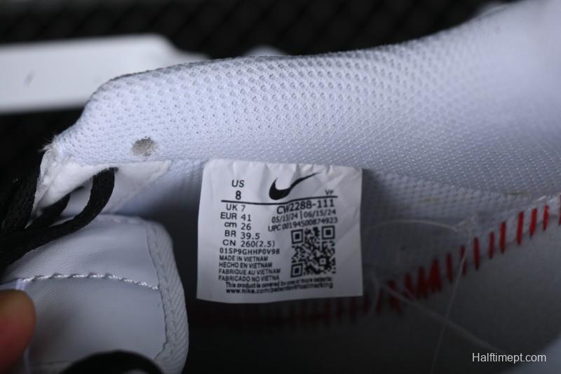 Nike Air Force 1 '07 Low Casual Sneakers with Anime-inspired Blue Spray Paint Design - CW2288-111