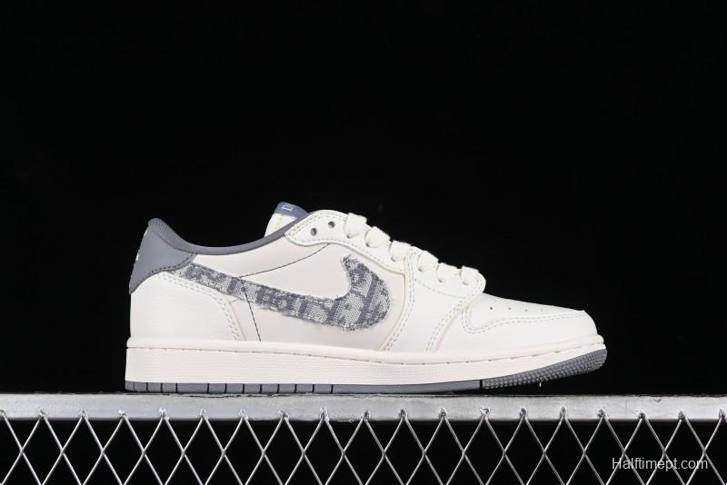 Nike Travis Scott x Fragment Design x Air Jordan 1 Low OG SP AJ1 Retro Sneakers - DM6688-603