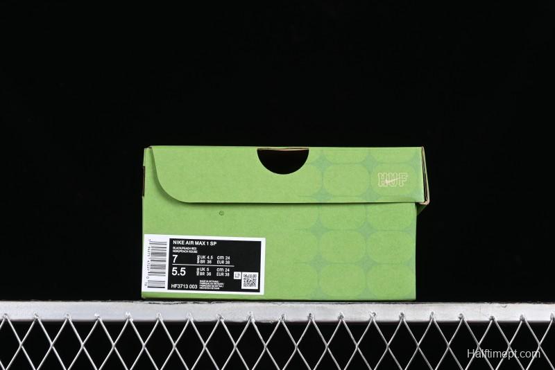 Nike Air Max 1 Retro Running Shoes with Half-Sole Air Cushion - HF3713-003