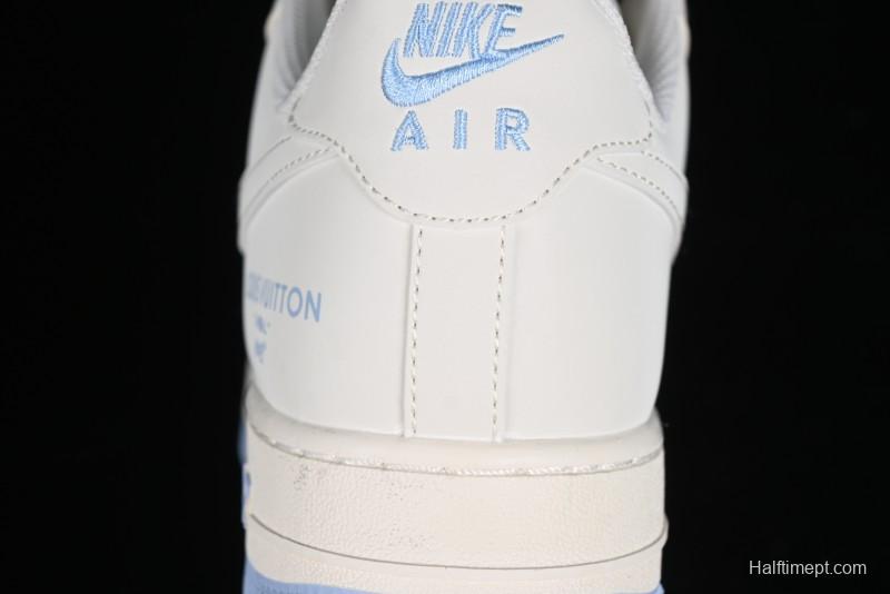 Nike Air Force 1 '07 Low LV Collaboration - Off White Ice Blue Casual Sneakers BB9599-203