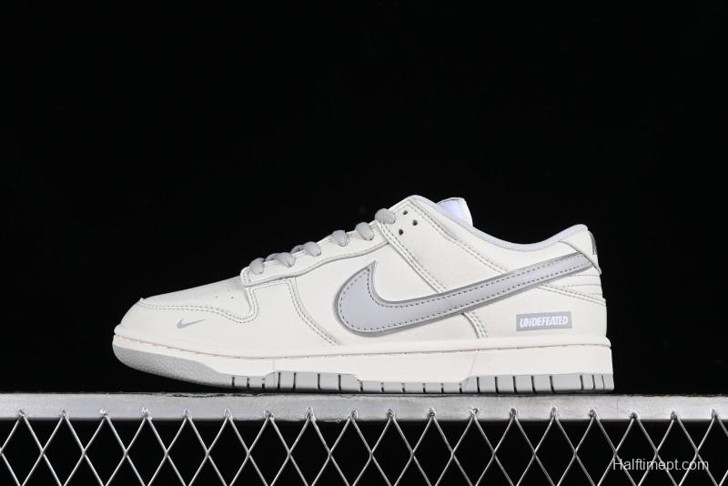 Nike SB Dunk Low UN Collaboration - Light Grey Swoosh Anniversary High-End Custom Low-Top Casual Skate Shoes - SF1588-135