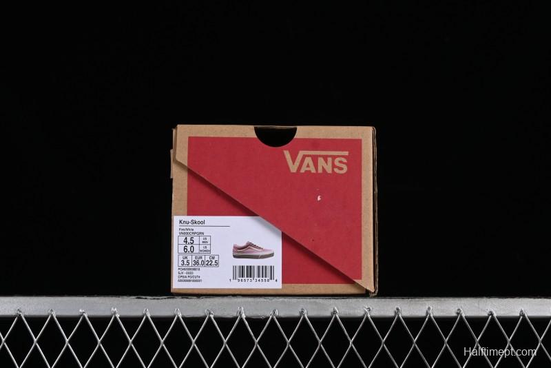 Vans Style 36 Low-Top Skate Shoes with Pink Embroidery - VN000CRPGRN