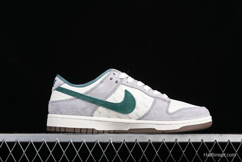 Nike SB Dunk Low Stussy Collaboration - Grey Green Pig Anniversary High-End Custom Low-Top Casual Skate Shoes - CF3688-007