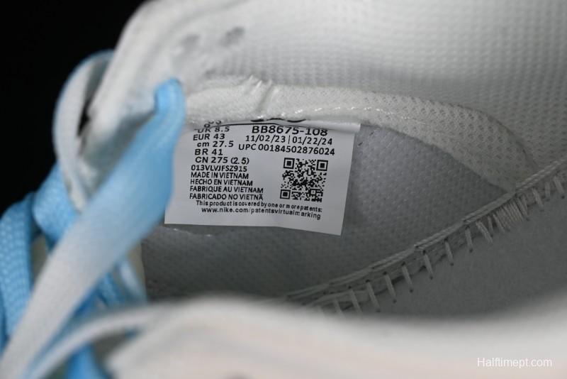 Nike SB Dunk Low Supreme Collaboration - Light Blue Double Swoosh Anniversary Customized Low-Top Casual Sneakers - BB8675-108