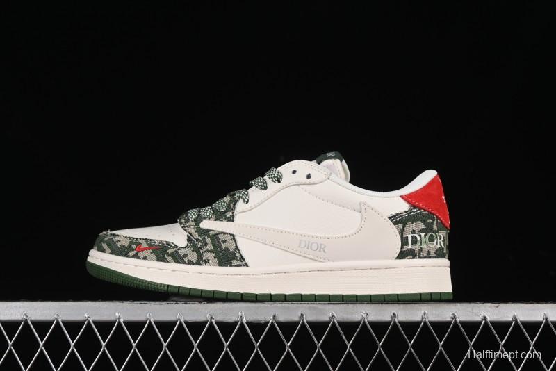 Nike Travis Scott x Fragment Design x Air Jordan 1 Low OG SP AJ1 Low-top Casual Sneakers - XY2688-114