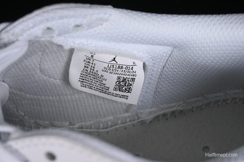 Nike Travis Scott x Fragment Design x Air Jordan 1 Low OG SP AJ1 Gucci Collaboration - White Low-Top Casual Sneakers LJ5188-014