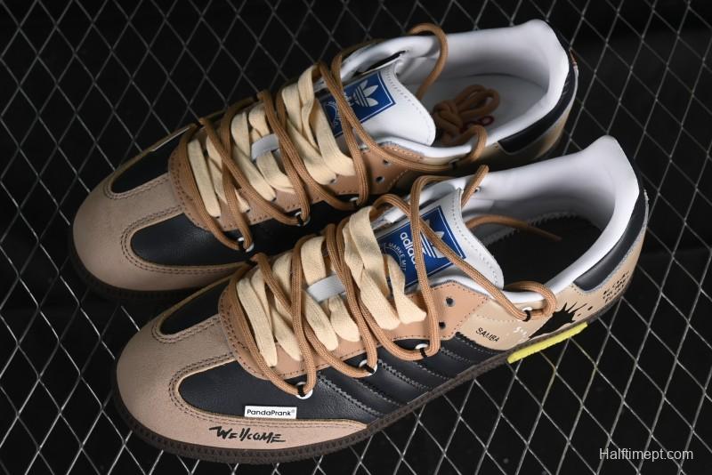 Adidas Originals Samba OG Low-Top Casual Sneakers with Panda Prank Retro Design - IG1025