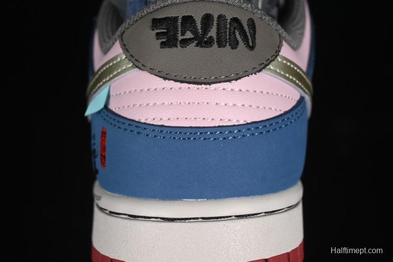 Nike Dunk Low Retro Deconstructed Casual Sneakers with Cloud and Dragon Patterns Inspired by Black Myth: Wukong Game - DV2433-109