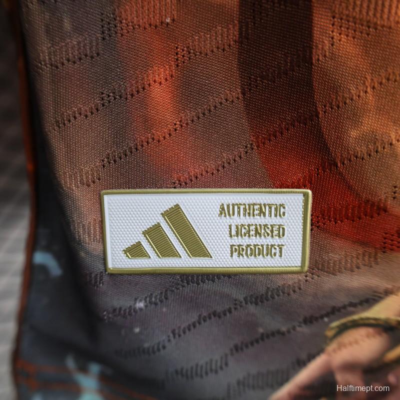 Player Version 25/26 Real Madrid NA ZHA Orange with Dragon Warrior Jersey