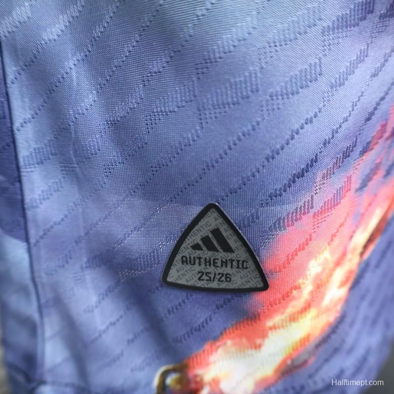 Player Version 2025 Japan NA ZHA Navy Blue with Dragon Jersey