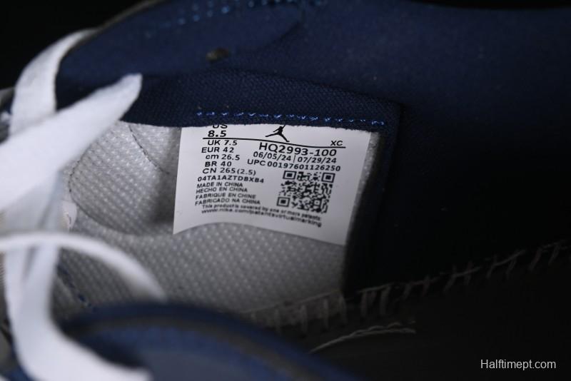 Nike Air Jordan 1 Low OG "Howard University" Casual Sneakers with Blue Toe and Red Heel - HQ2993-100