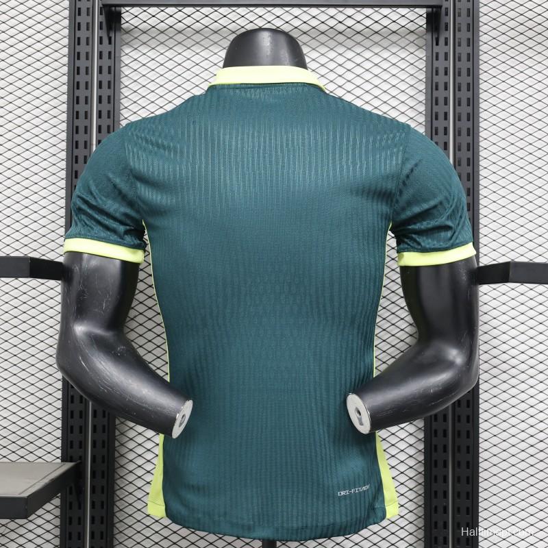 Player Version 25/26 FC Barcelona Dark Green with Neon Yellow Trim Jersey