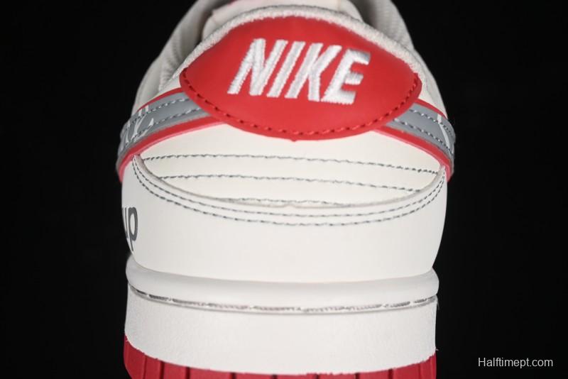 Nike SB Dunk Low SUP Collaboration - Signature Grey Check Anniversary High-End Custom Low-Top Casual Skate Shoes DJ2024-030