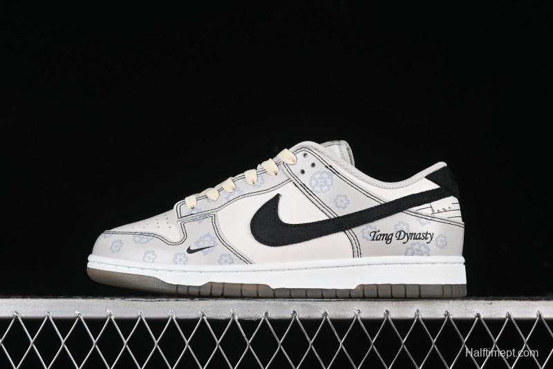 Nike Dunk Low Retro Casual Sneakers with Ancient Tang Print Design - FJ4188-001