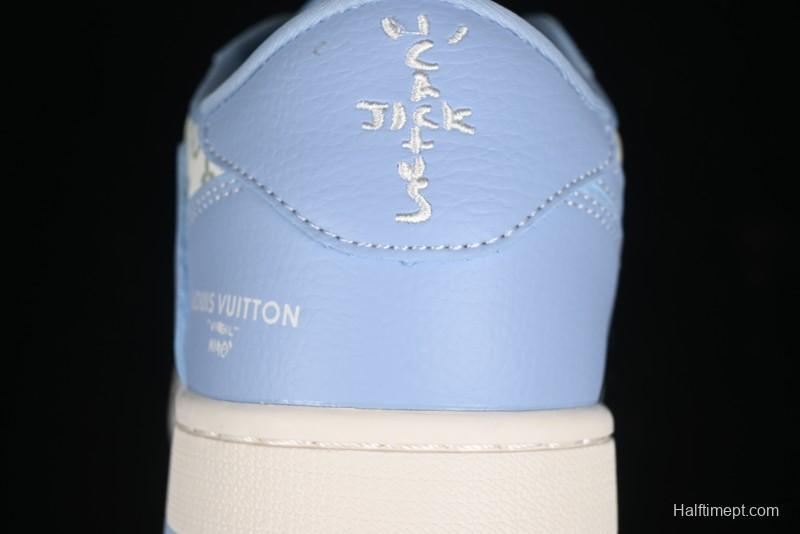 Nike Travis Scott x Fragment Design x Air Jordan 1 Low OG SP AJ1 University Blue - LX1988-104