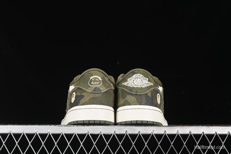 Nike Air Jordan 1 Low OG SP Travis Scott x Fragment Design Collaboration Sneakers - CH6336-014