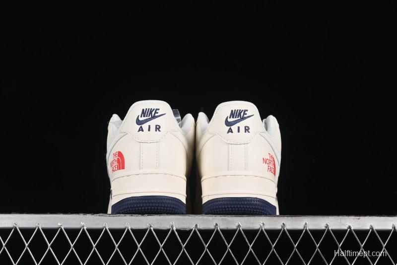 Nike Air Force 1 '07 Low The North Face Collaboration - White Red Blue Color Block Low-Top Casual Sneakers - XZ6188-010