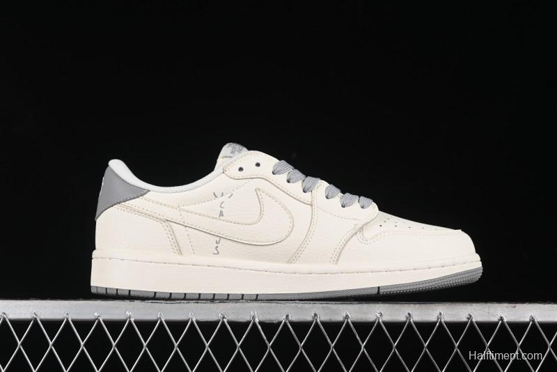 Nike Travis Scott x Fragment Design x Air Jordan 1 Low OG SP AJ1 Supreme North Face Collaboration - DIY1688-001