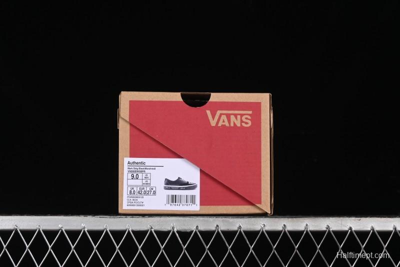 Vans Authentic Low-Top Canvas Sneakers with Vulcanized Sole - VN000BW5BPR
