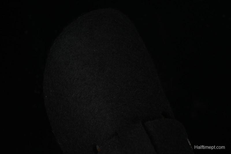 Birkenstock Half Open Toe Sandals with Smokeless Coal Wool Upper - G.D4