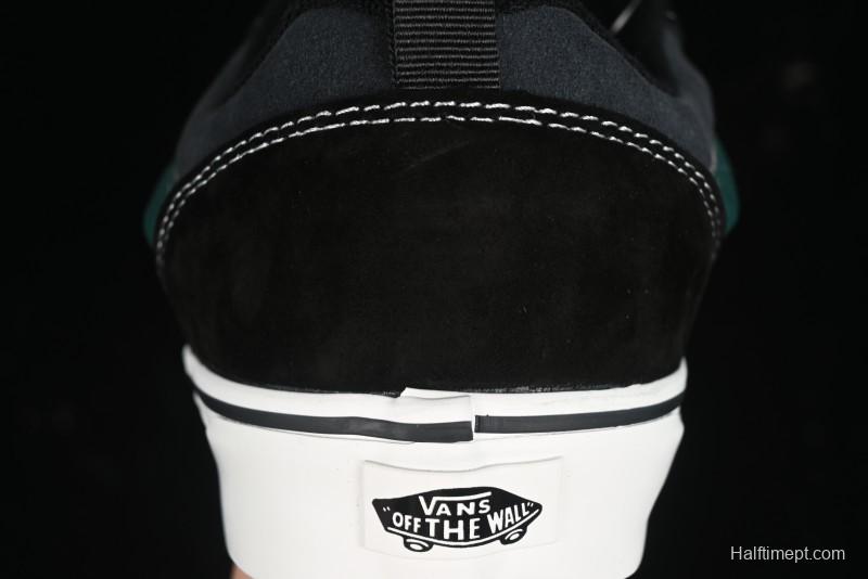 Vans Knu Skool Carbon Grey Black Green Low Top Retro Casual Vulcanized Sneakers - VN000D6CCI2