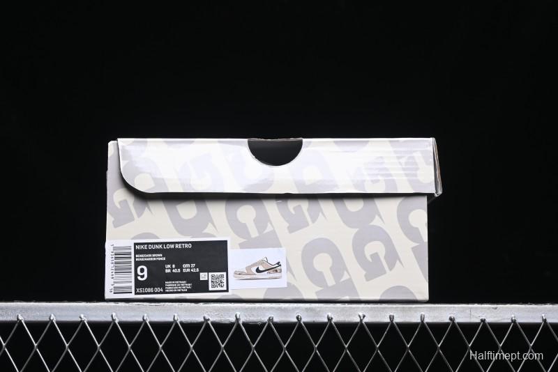 Nike SB Dunk Low The North Face Collaboration - Black White Brown Anniversary High-End Custom Low-Top Casual Skate Shoes - XS1086-004