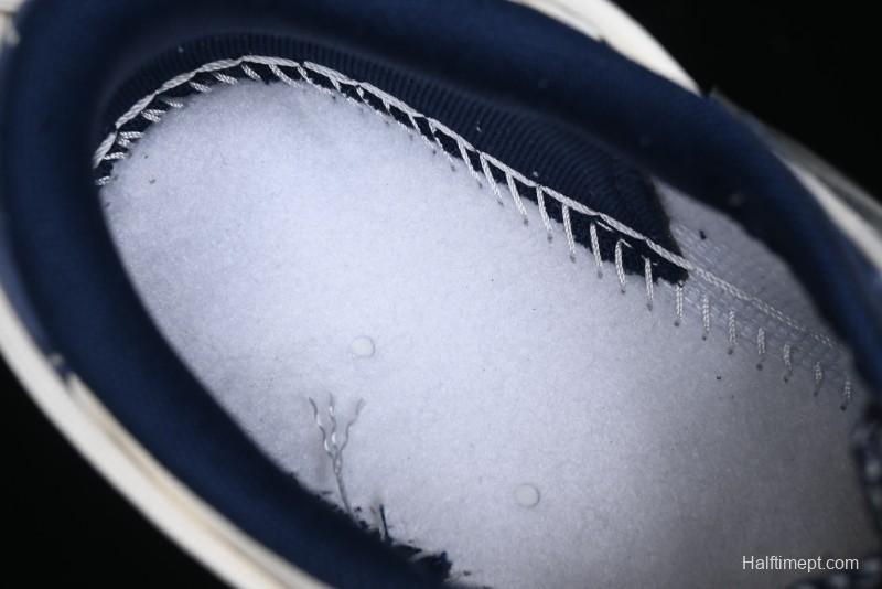 Nike Travis Scott x Fragment Design x Air Jordan 1 Low OG SP AJ1 Bape Collaboration - Klein Blue Lace-Up Low-Top Casual Sneakers - XS3186-201