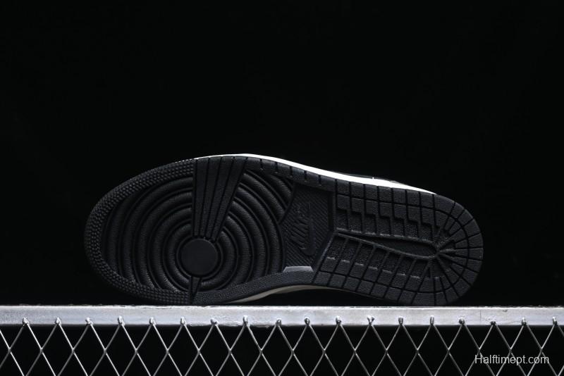 Nike Air Jordan 1 Low AJ1 The North Face Collaboration - Custom Premium Pigskin Dark Green Retro Basketball Shoes - DM9188-004