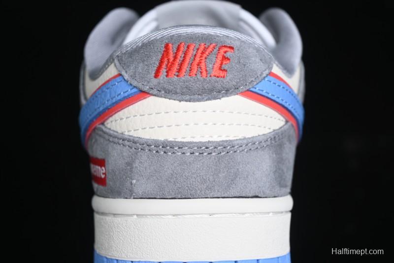 Nike SB Dunk Low Supreme Collaboration Anniversary Custom Low-Top Casual Skate Shoes - KK1333-010