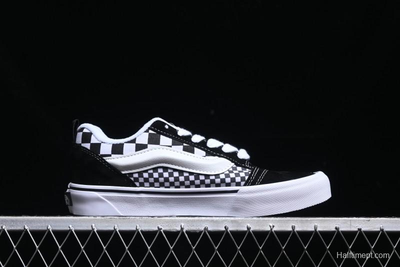 Vans Knu Skool Checkerboard Low Top Retro Casual Vulcanized Sneakers - VN0009QCIVG