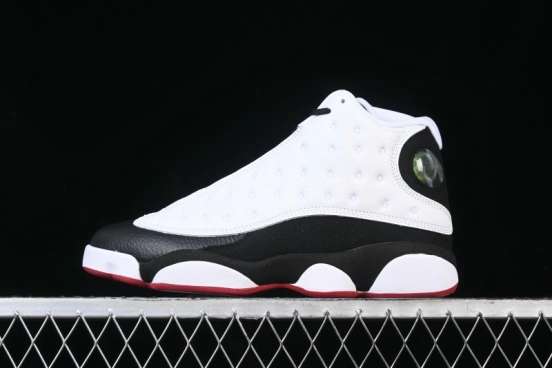 Nike Air Jordan 13 Retro Basketball Shoes in Black/White - 414571-104