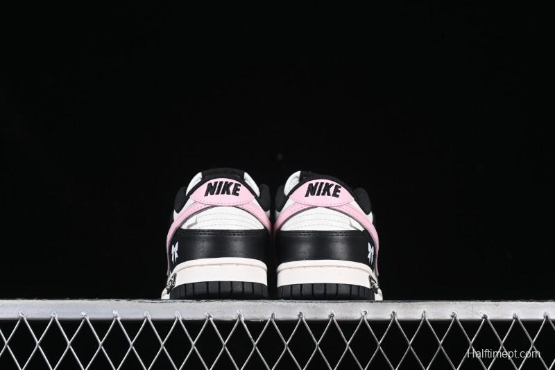 Nike SB Dunk Low Butterfly Bow Black White Pink Low-Top Casual Skate Shoes - BP1220-009